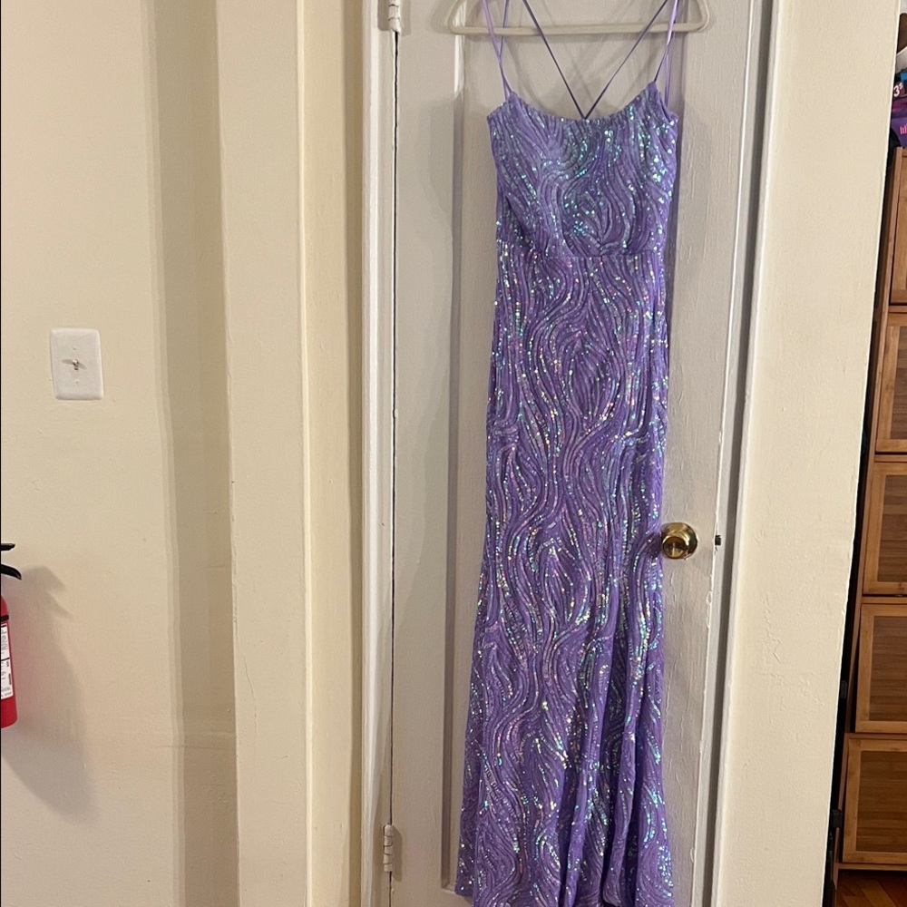 City Studio- Purple Sequin Gown